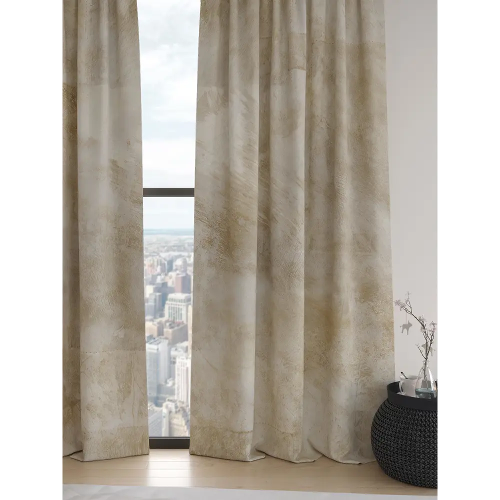 Фото 2 Комплект штор 2 шт на ленте Comfy Way Базовая Коллекция CW906293 150x240 см блэкаут цвет бежевый