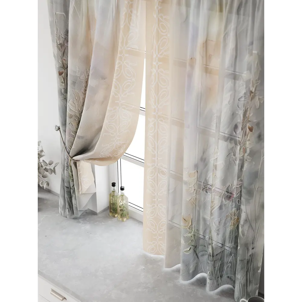 Фото 5 Комплект тюль 2 шт на ленте Comfy Way Свилс - 174 CW579174 150x160 см вуаль цвет серый Фото 5 Комплект тюль 2 шт на ленте Comfy Way Свилс - 174 CW579174 150x160 см вуаль цвет серый