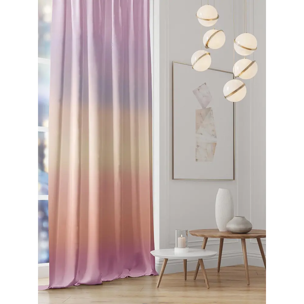 Фото Штора на ленте At Home Киотли AT965195 150x280 см блэкаут цвет бежевый Фото Штора на ленте At Home Киотли AT965195 150x280 см блэкаут цвет бежевый