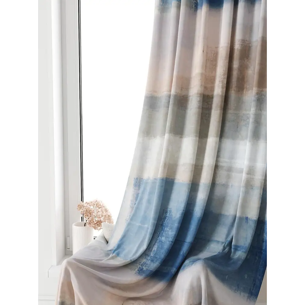 Фото 4 Тюль на ленте At Home Лагвинс AT581149 150x250 см вуаль цвет синий