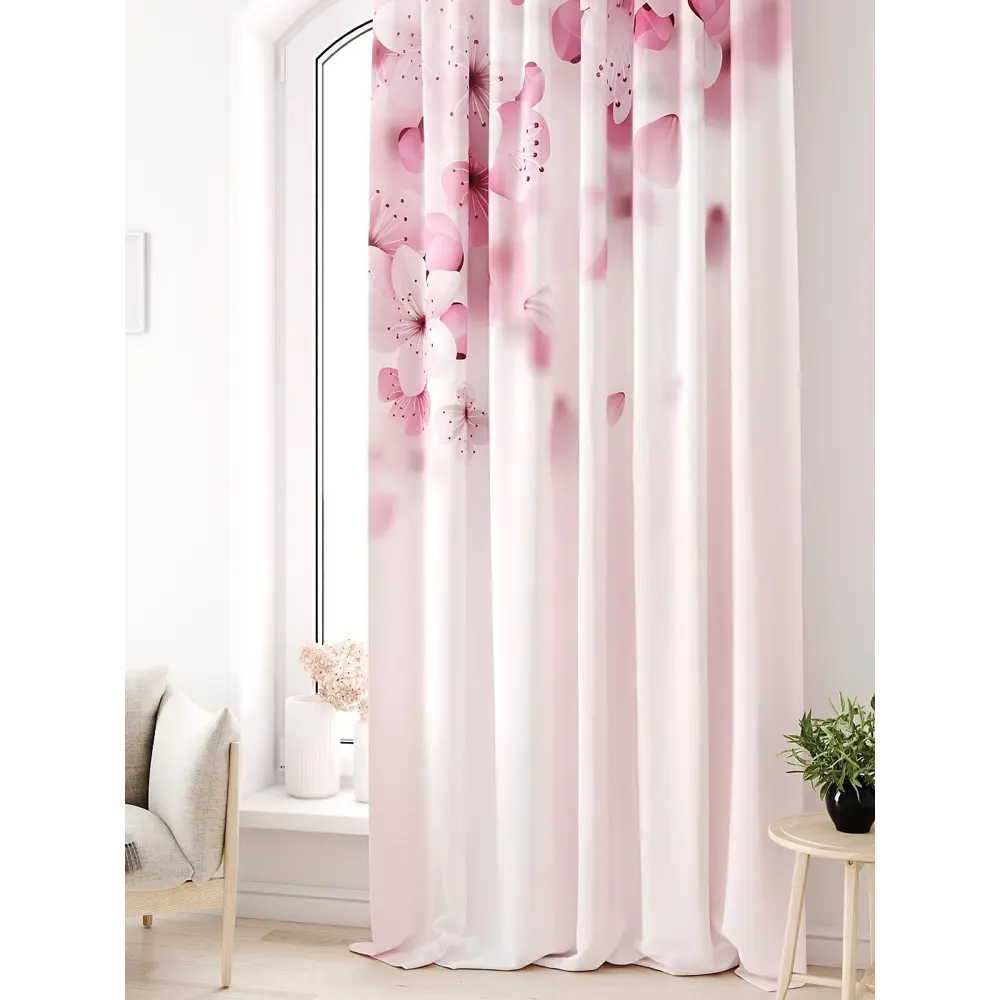 Фото 3 Тюль на ленте At Home Лагвинс AT581196 150x250 см вуаль цвет розовый Фото 3 Тюль на ленте At Home Лагвинс AT581196 150x250 см вуаль цвет розовый