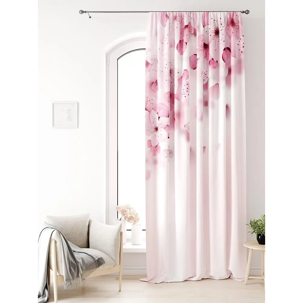 Фото 2 Тюль на ленте At Home Лагвинс AT581196 150x250 см вуаль цвет розовый Фото 2 Тюль на ленте At Home Лагвинс AT581196 150x250 см вуаль цвет розовый