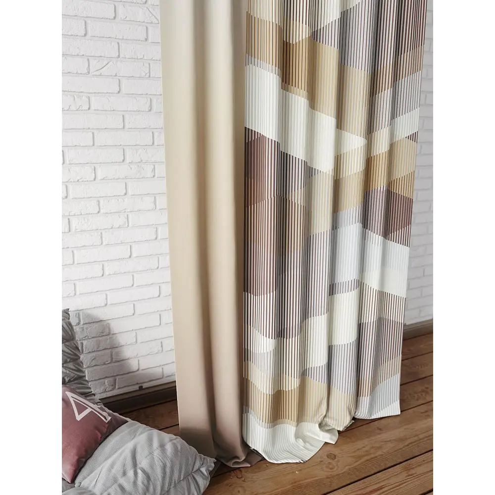 Фото 3 Тюль на ленте At Home Милавис AT706059 150x240 см вуаль цвет коричневый Фото 3 Тюль на ленте At Home Милавис AT706059 150x240 см вуаль цвет коричневый