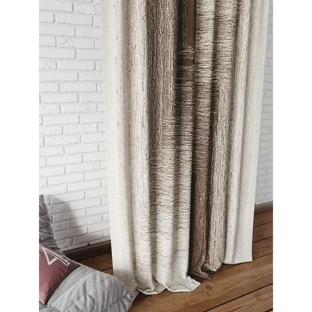 Фото 3 Тюль на ленте At Home Милавис AT706082 150x240 см вуаль цвет коричневый Фото 3 Тюль на ленте At Home Милавис AT706082 150x240 см вуаль цвет коричневый