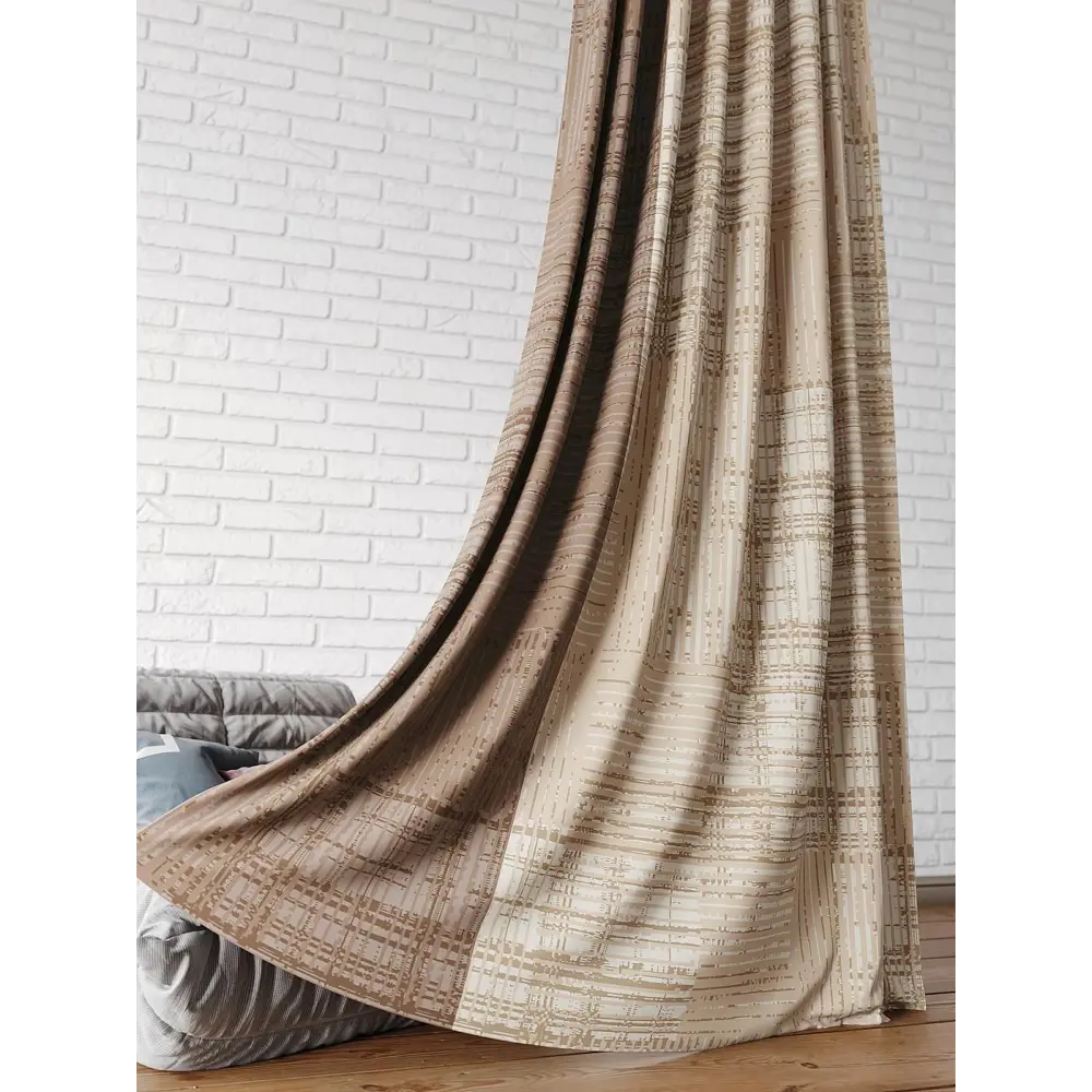 Фото 4 Тюль на ленте At Home Милавис AT706057 150x240 см вуаль цвет коричневый Фото 4 Тюль на ленте At Home Милавис AT706057 150x240 см вуаль цвет коричневый