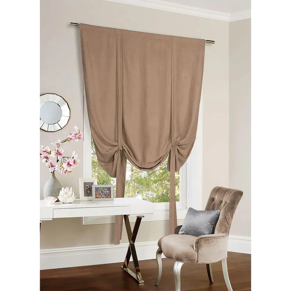 Фото 2 Тюль на ленте At Home Римфус AT101711 150x180 см вуаль цвет коричневый Фото 2 Тюль на ленте At Home Римфус AT101711 150x180 см вуаль цвет коричневый