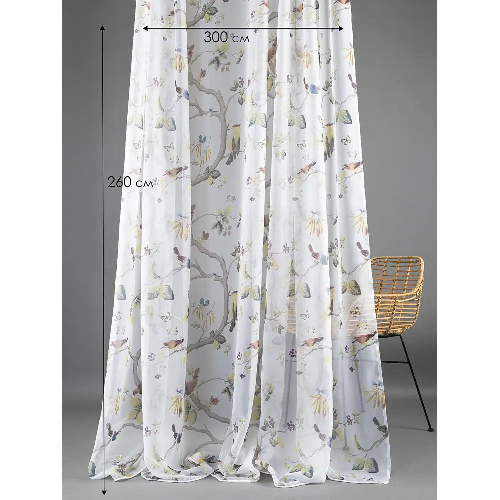 Фото Тюль на ленте At Home Басилия AT126149 300x260 см вуаль цвет коричневый Фото Тюль на ленте At Home Басилия AT126149 300x260 см вуаль цвет коричневый