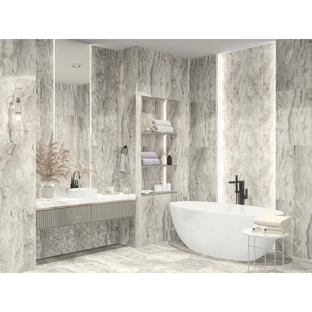 Фото 2 Плитка настенная Eletto Ceramica Fletto 508501201ufa, 24.20x70 см, цвет серый Фото 2 Плитка настенная Eletto Ceramica Fletto 508501201ufa, 24.20x70 см, цвет серый