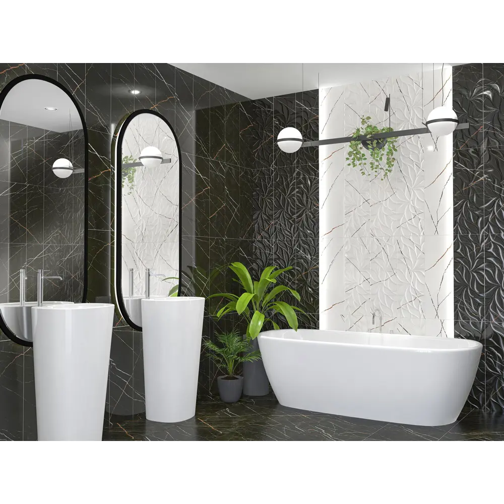 Фото 2 Плитка настенная Eletto Ceramica Black&Gold 508171101ufa, 24.20x70 см, цвет черный Фото 2 Плитка настенная Eletto Ceramica Black&Gold 508171101ufa, 24.20x70 см, цвет черный