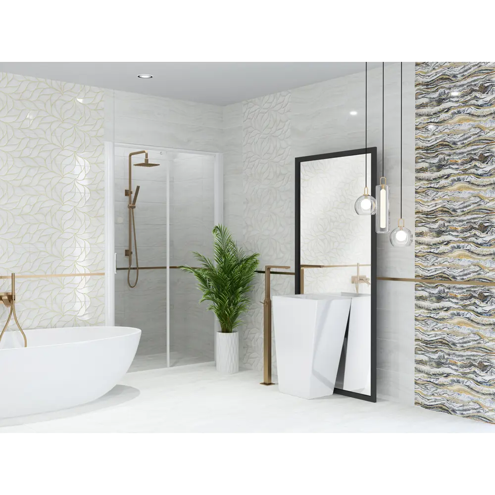 Фото Плитка настенная Eletto Ceramica Gala 508191101ufa, 24.20x70 см, цвет белый Фото Плитка настенная Eletto Ceramica Gala 508191101ufa, 24.20x70 см, цвет белый