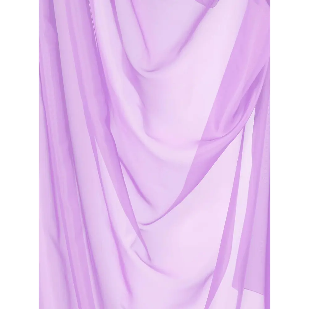 Фото 6 Тюль на ленте At Home Фанет AT207534 150x230 см вуаль цвет сиреневый