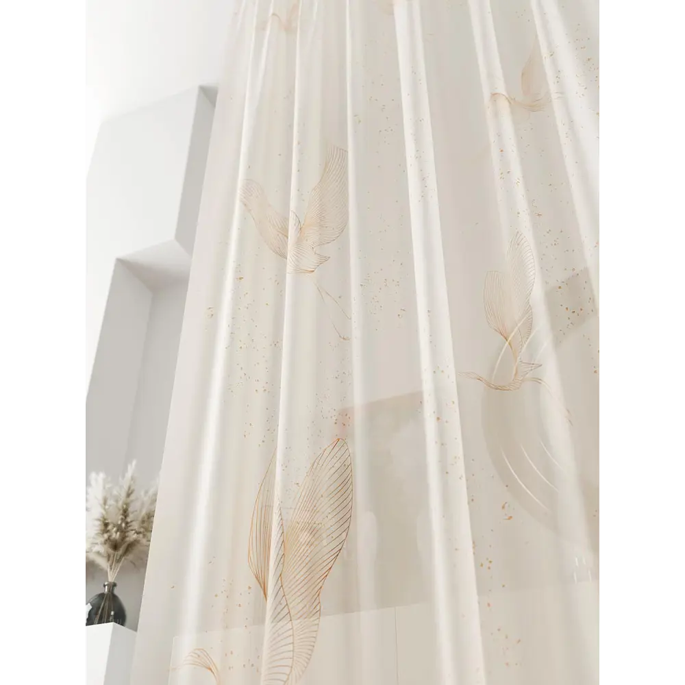 Фото 4 Тюль на ленте At Home Ливартис AT588063 150x250 см вуаль цвет оранжевый Фото 4 Тюль на ленте At Home Ливартис AT588063 150x250 см вуаль цвет оранжевый