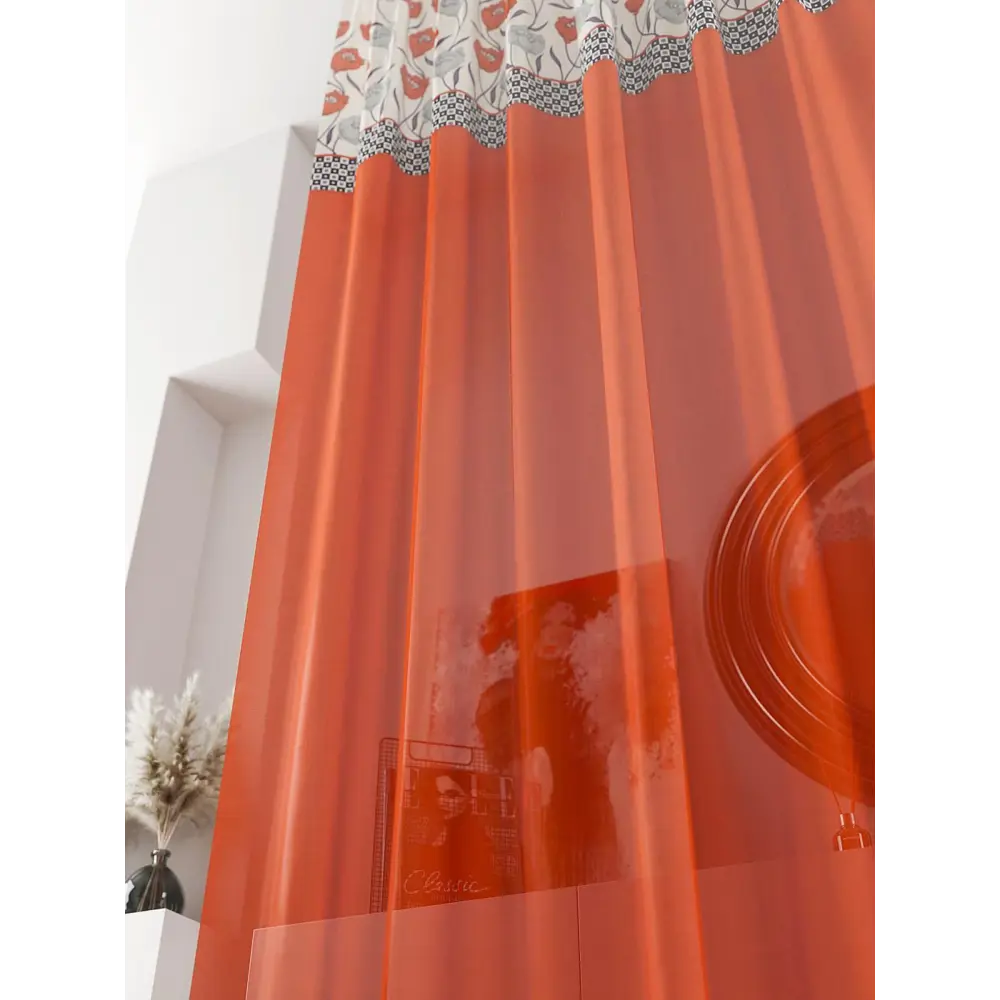 Фото 4 Тюль на ленте At Home Ливартис AT588118 150x250 см вуаль цвет красный