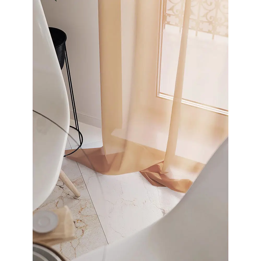 Фото 8 Тюль на ленте At Home Берис AT121102 500x280 см вуаль цвет бежевый Фото 8 Тюль на ленте At Home Берис AT121102 500x280 см вуаль цвет бежевый