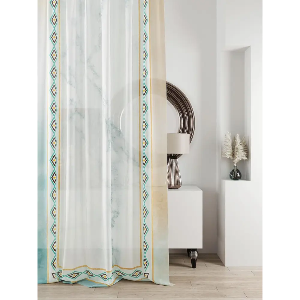 Фото Тюль на ленте At Home Ливартис AT588025 150x250 см вуаль цвет белый