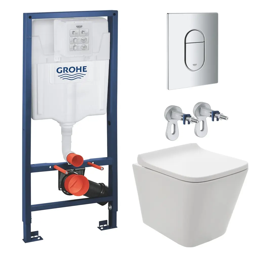 Фото Комплект инсталляции GROHE NW0145/S с унитазом AQUAme AQM2004 и сиденьем с микролифтом NW0184/S Фото Комплект инсталляции GROHE NW0145/S с унитазом AQUAme AQM2004 и сиденьем с микролифтом NW0184/S