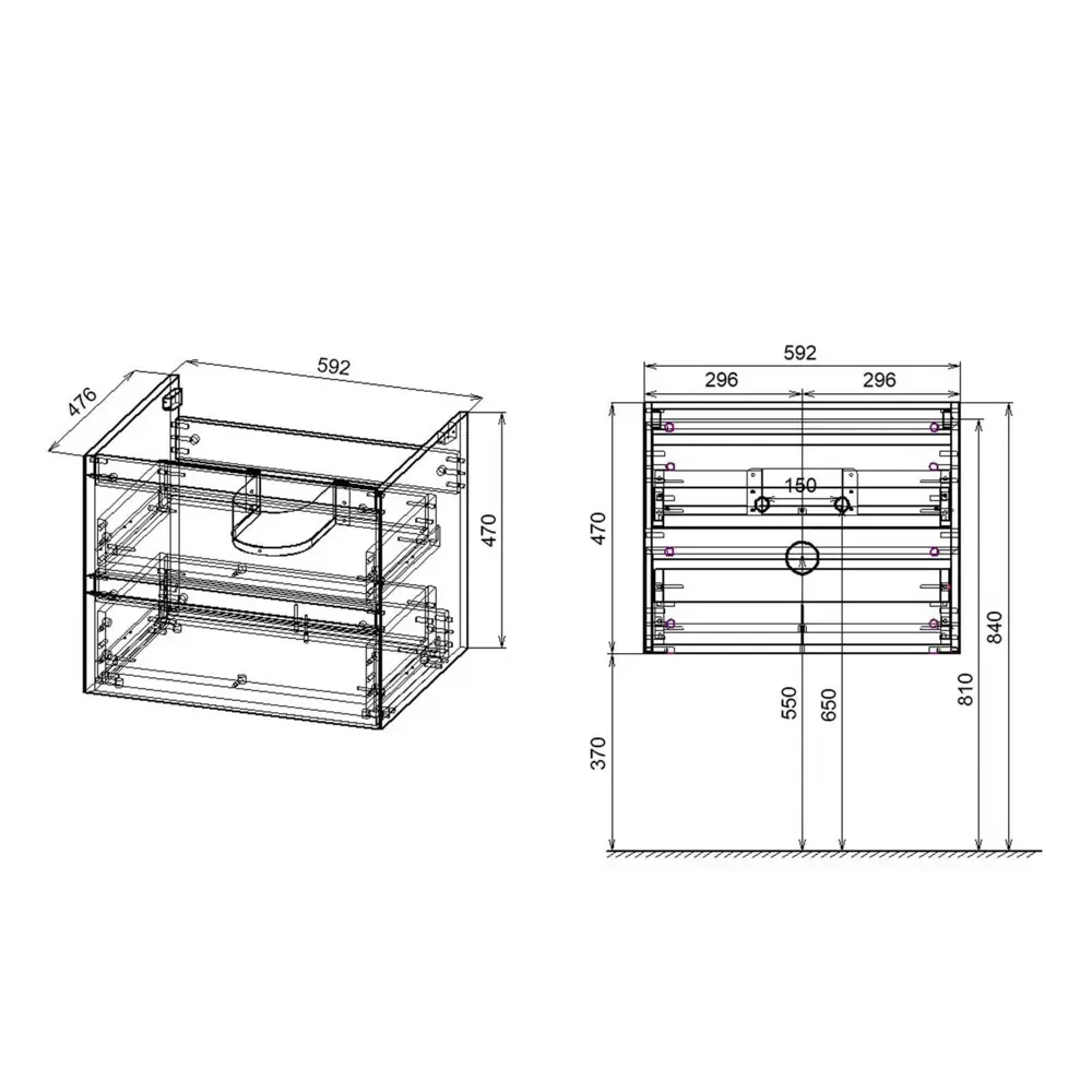 Фото 6 Тумба с раковиной Vincea Luka N.Oak Black 60см цвет коричневый Фото 6 Тумба с раковиной Vincea Luka N.Oak Black 60см цвет коричневый