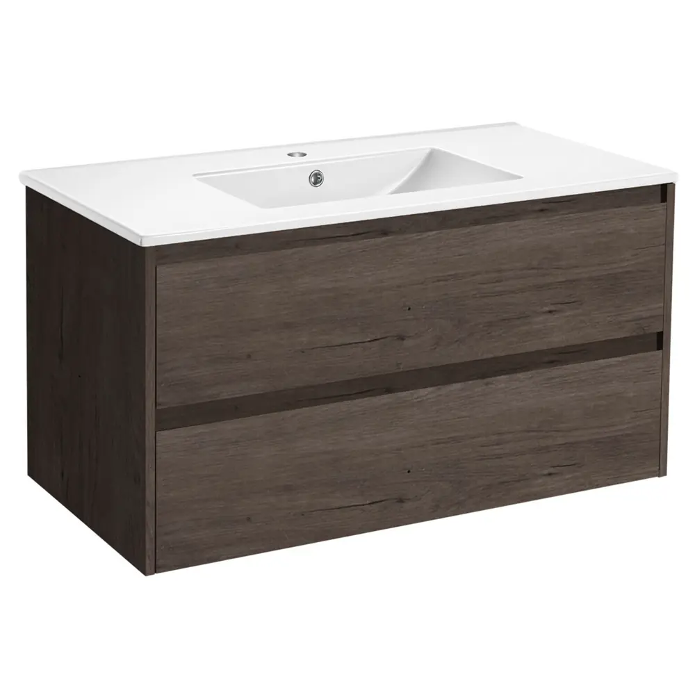 Фото Тумба с раковиной Vincea Gio R.Oak 100см цвет коричневый