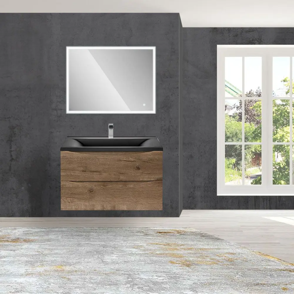 Фото 2 Тумба с раковиной Vincea Mia 800 V.Oak Black VMC-2MA800VO VCB-3M800B Фото 2 Тумба с раковиной Vincea Mia 800 V.Oak Black VMC-2MA800VO VCB-3M800B