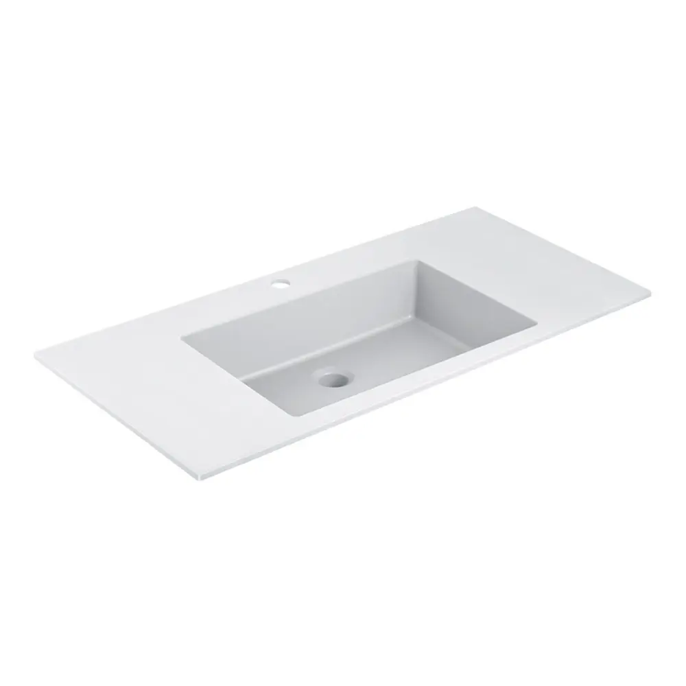 Фото 4 Тумба с раковиной из искусственного камня Vincea Chiara N.Oak White 100см цвет коричневый Фото 4 Тумба с раковиной из искусственного камня Vincea Chiara N.Oak White 100см цвет коричневый