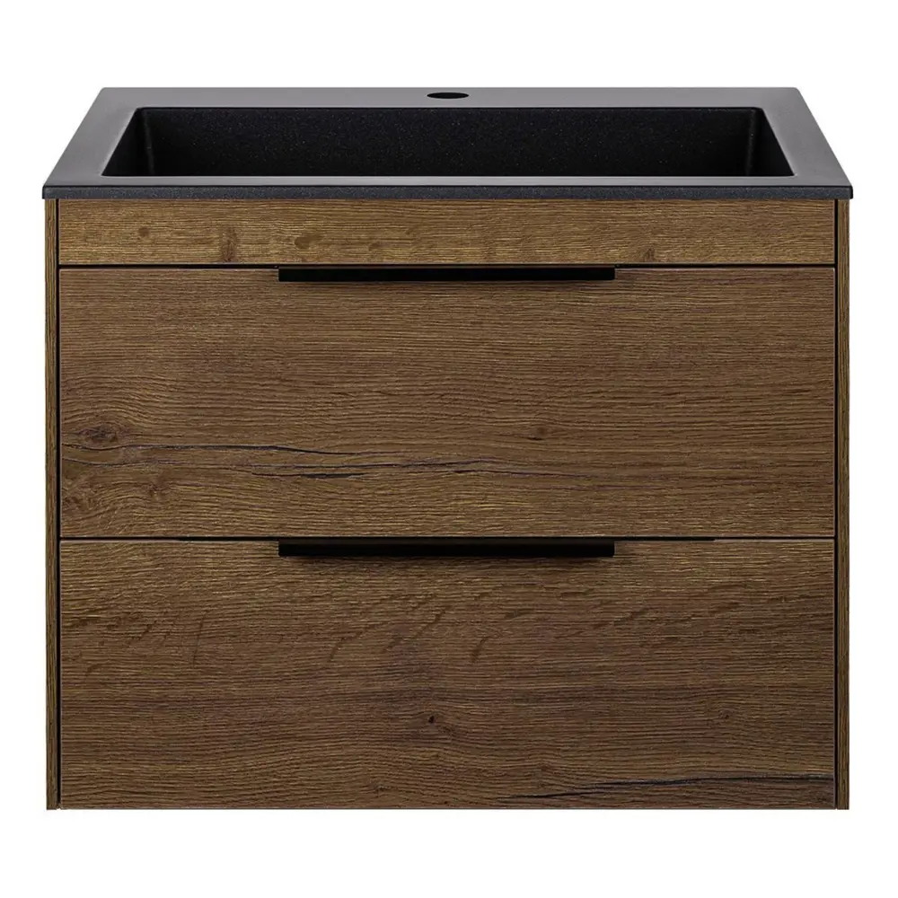 Фото Тумба с раковиной Vincea Chiara 2D 600 T.Oak Black VMC-2C2600TO VCB-13600B Фото Тумба с раковиной Vincea Chiara 2D 600 T.Oak Black VMC-2C2600TO VCB-13600B