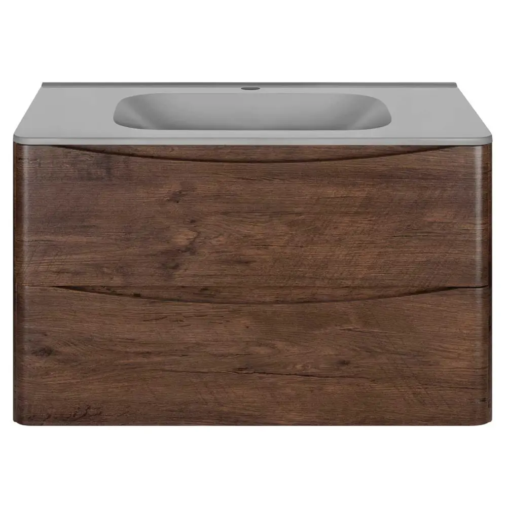Фото 2 Тумба с раковиной Vincea Paola Grey 80см цвет коричневый