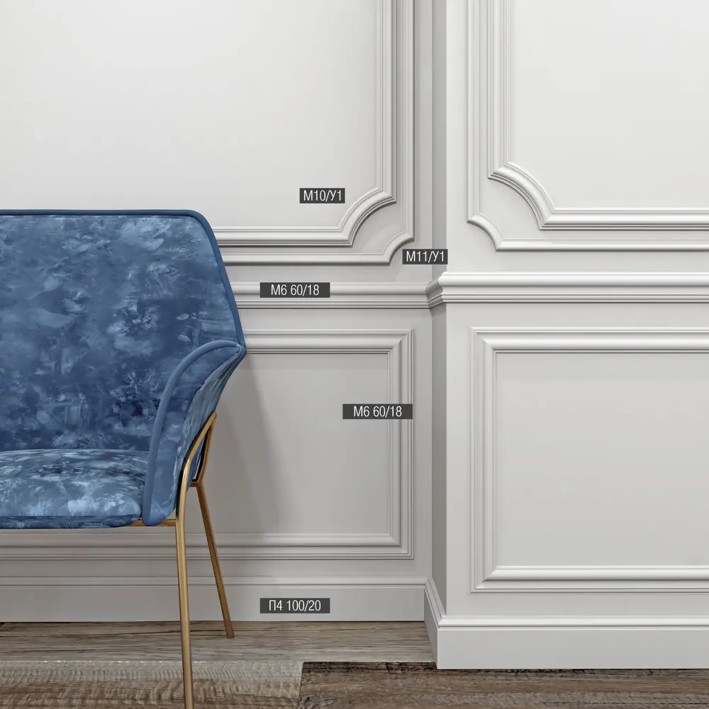 Фото 4 Угол декоративный для молдинга полистирол Bello Deco М11У1 75x75 мм