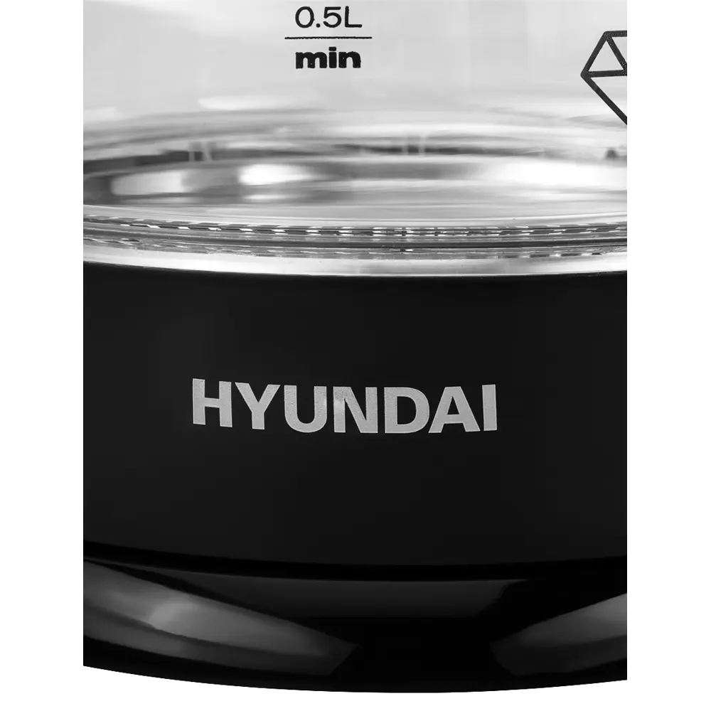Фото 7 Электрический чайник 1.7 л Hyundai HYK-G2011 стекло цвет черный Фото 7 Электрический чайник 1.7 л Hyundai HYK-G2011 стекло цвет черный