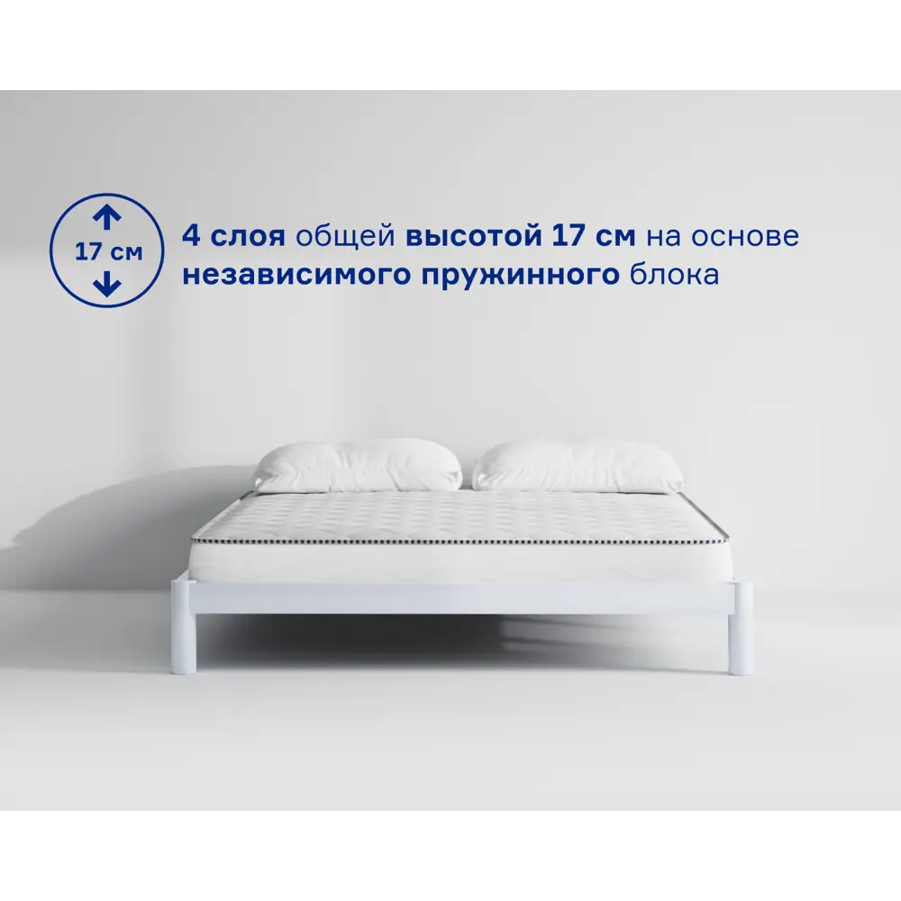 Фото 3 Матрас Hypnoz Spring Basic 160x190 см, независимый пружинный блок, двуспальный, ортопедический