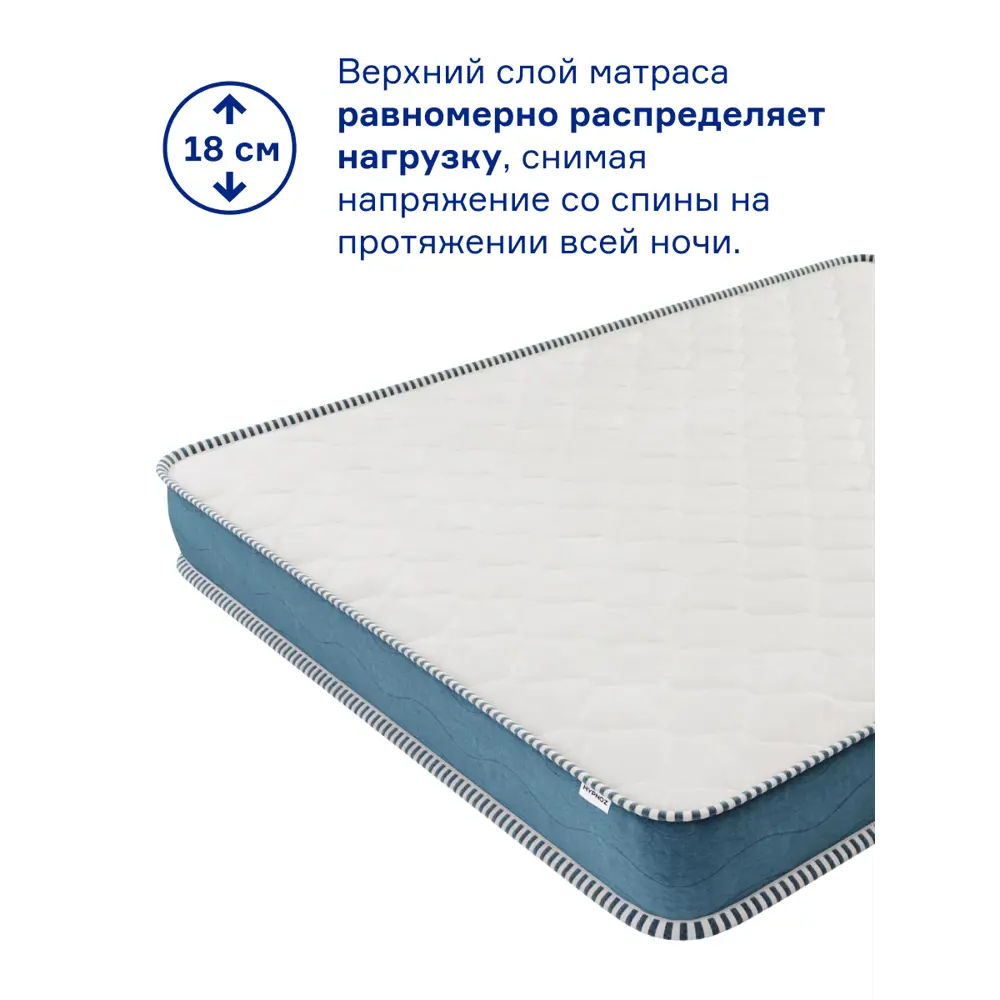Фото 7 Матрас Hypnoz Spring Classic 180x200 см, независимый пружинный блок, двуспальный Фото 7 Матрас Hypnoz Spring Classic 180x200 см, независимый пружинный блок, двуспальный