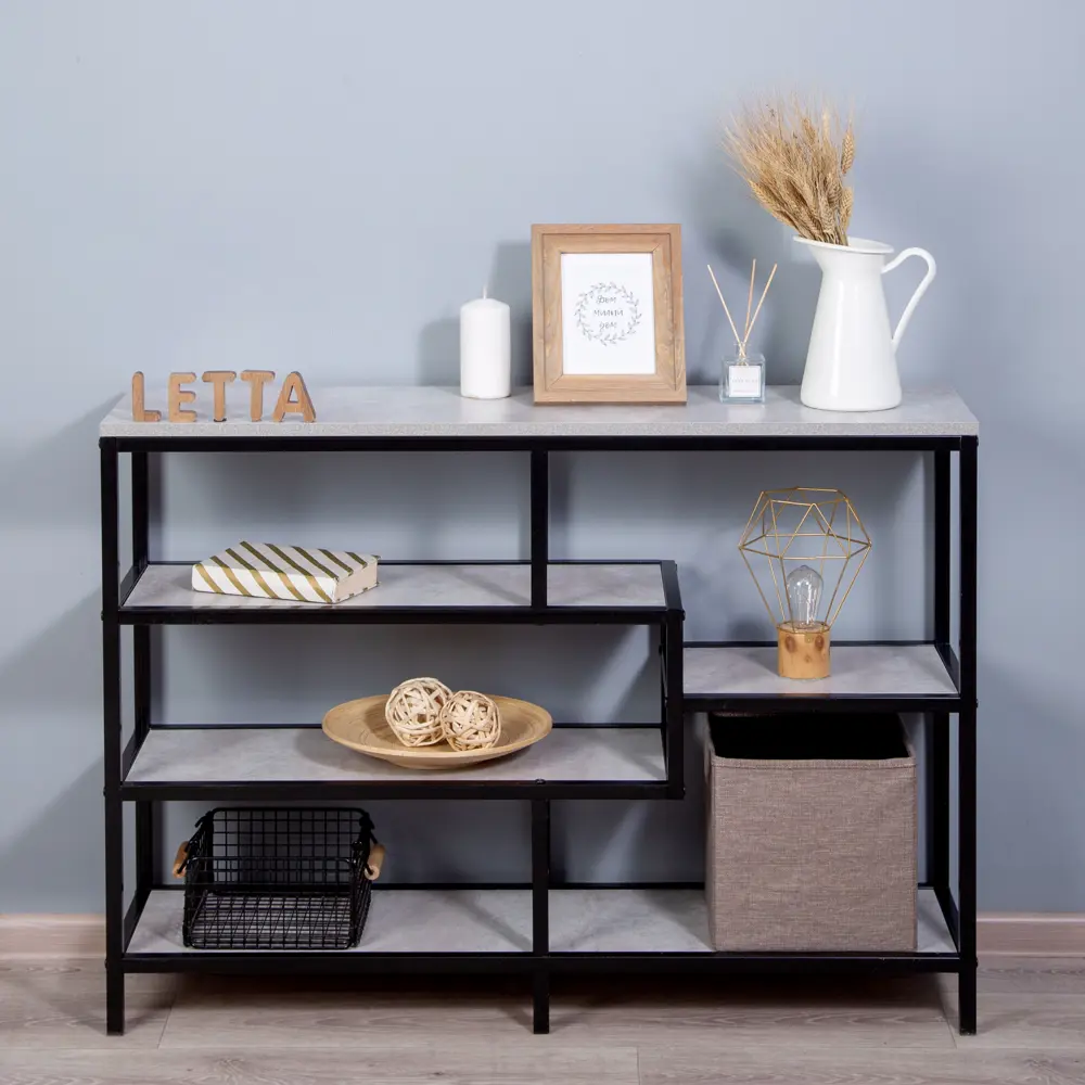 Фото 5 Стеллаж Letta 110x78x30 см нагрузка до 10 кг ЛДСП цвет цемент Фото 5 Стеллаж Letta 110x78x30 см нагрузка до 10 кг ЛДСП цвет цемент