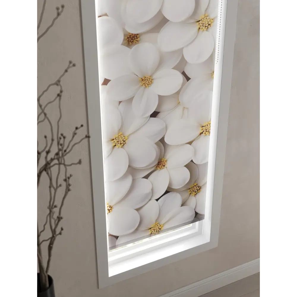 Фото 4 Рулонная штора At home Лимома 52x170 см цвет белый/желтый Фото 4 Рулонная штора At home Лимома 52x170 см цвет белый/желтый