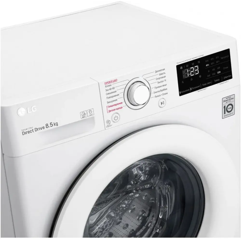 Фото 6 Стиральная машина Lg F2v3gs3w 60x85x47 см 8.5 кг цвет белый Фото 6 Стиральная машина Lg F2v3gs3w 60x85x47 см 8.5 кг цвет белый