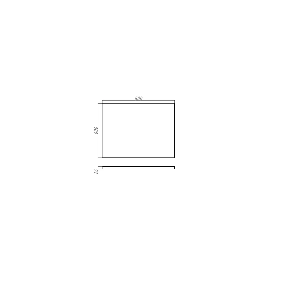 Фото 2 Столешница Домино 60x80x2.6 см ЛДСП цвет антарес