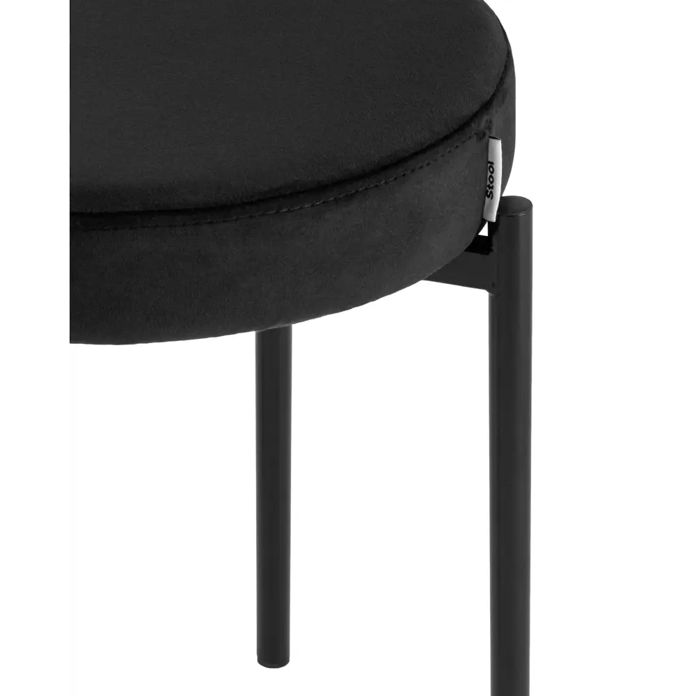 Фото 3 Табурет Stool group Рио 47x46x47 см велюр цвет черный Фото 3 Табурет Stool group Рио 47x46x47 см велюр цвет черный