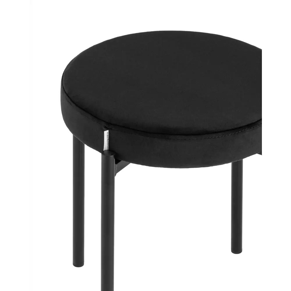 Фото 4 Табурет Stool group Рио 47x46x47 см велюр цвет черный Фото 4 Табурет Stool group Рио 47x46x47 см велюр цвет черный