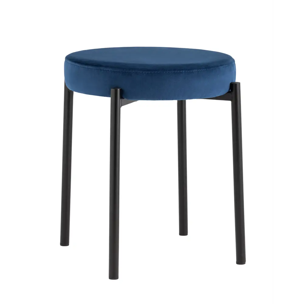 Фото 7 Табурет Stool group Рио 47x46x47 см велюр цвет синий