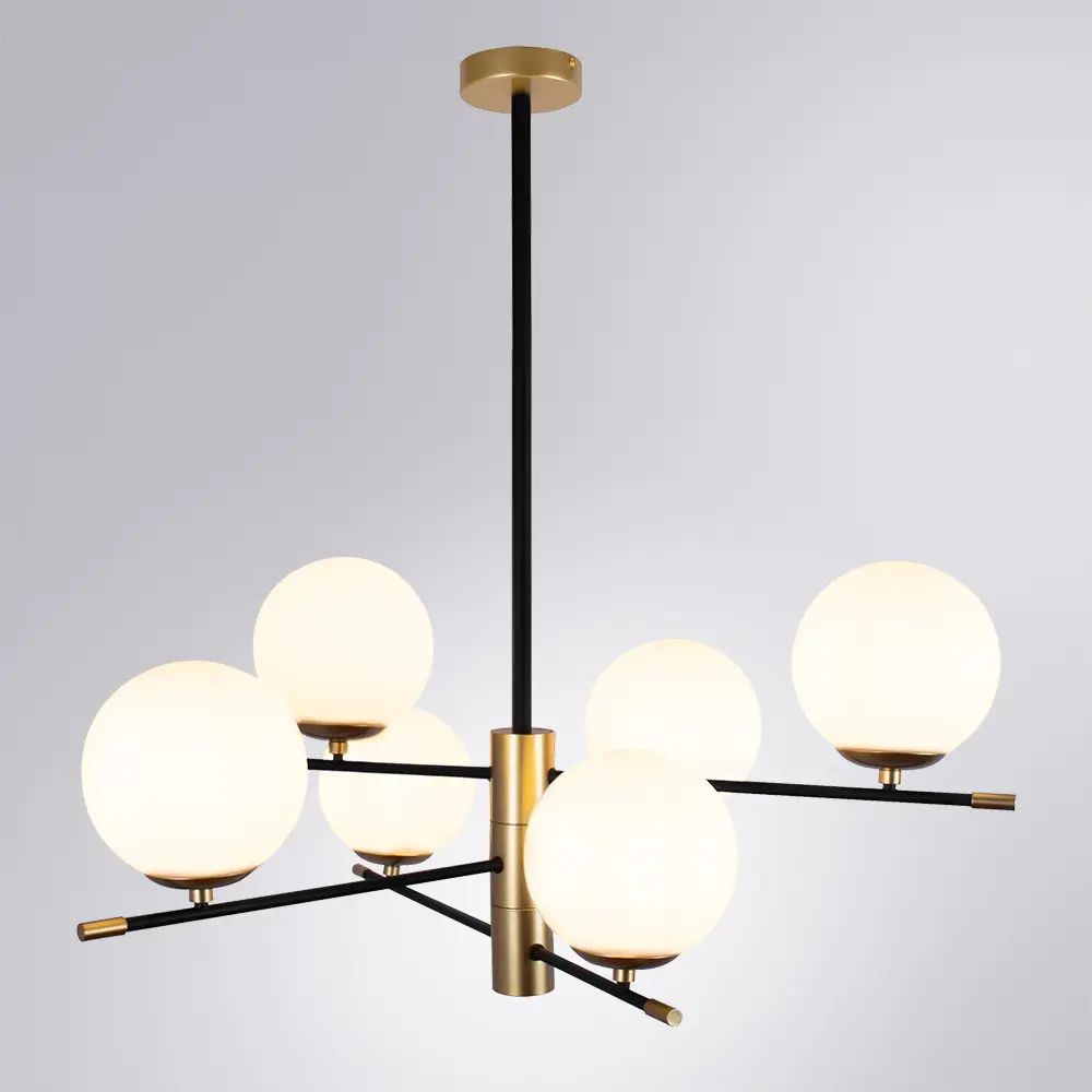 Фото 2 Люстра на штанге Arte lamp Arkab A2225lm-6bk 6 ламп 4 м² цвет черный Фото 2 Люстра на штанге Arte lamp Arkab A2225lm-6bk 6 ламп 4 м² цвет черный