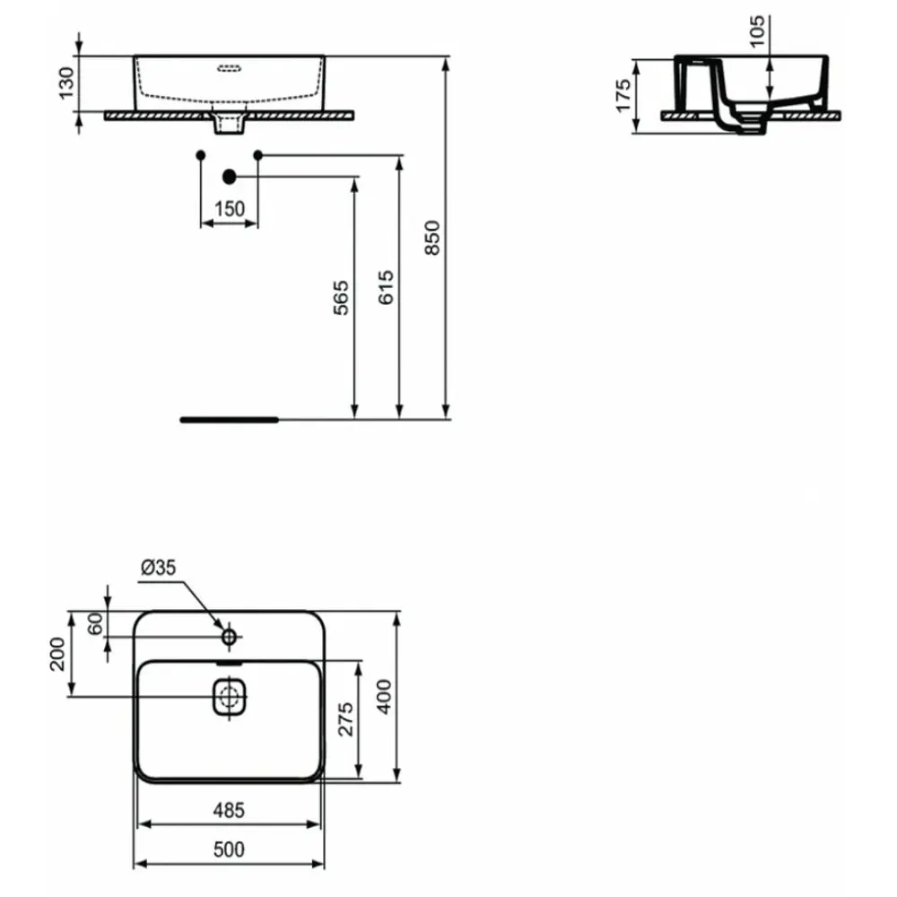 Фото 3 Раковина Ideal Standard 00000074051, 50 см