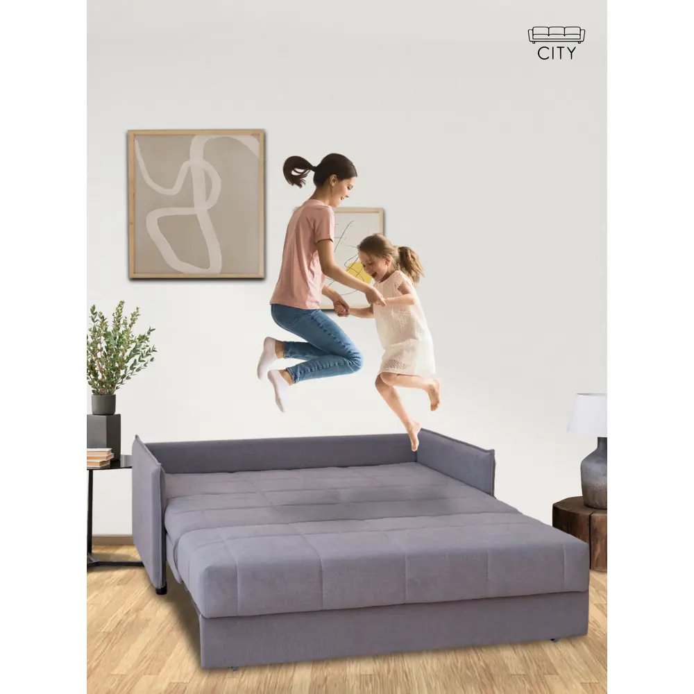 Фото 7 Раскладной диван Cityhd Лион с ортопедическим основанием 156x90x103 см велюр цвет серый Фото 7 Раскладной диван Cityhd Лион с ортопедическим основанием 156x90x103 см велюр цвет серый