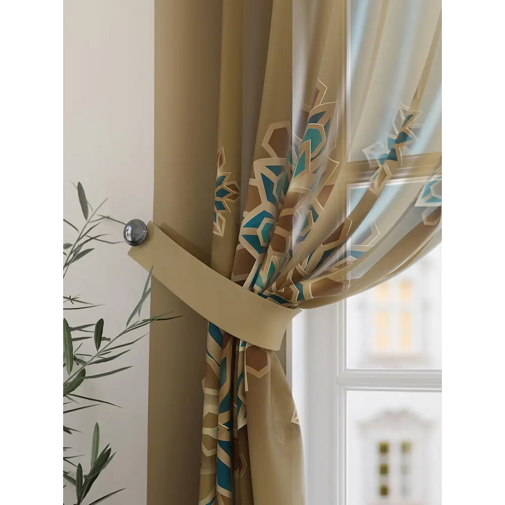 Фото 3 Комплект штор на шторной ленте Comfy Way Фентрика 150x180 см цвет коричневый Фото 3 Комплект штор на шторной ленте Comfy Way Фентрика 150x180 см цвет коричневый