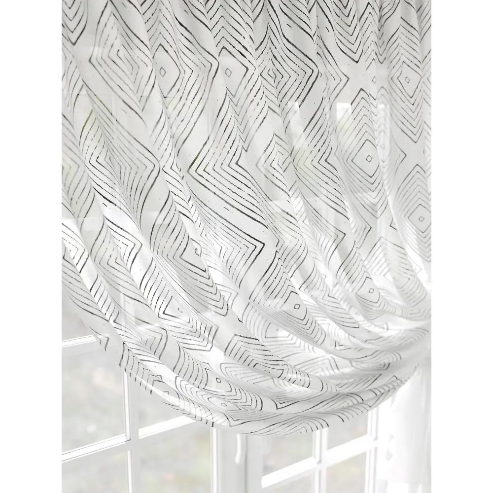 Фото 3 Тюль на шторной ленте Comfy Way Циронно 300x150 см цвет белый Фото 3 Тюль на шторной ленте Comfy Way Циронно 300x150 см цвет белый