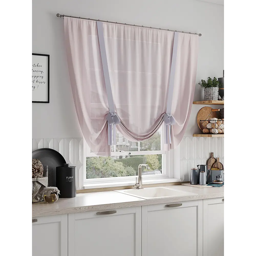 Фото 4 Тюль на шторной ленте Comfy Way Приала 150x150 см цвет бежевый Фото 4 Тюль на шторной ленте Comfy Way Приала 150x150 см цвет бежевый