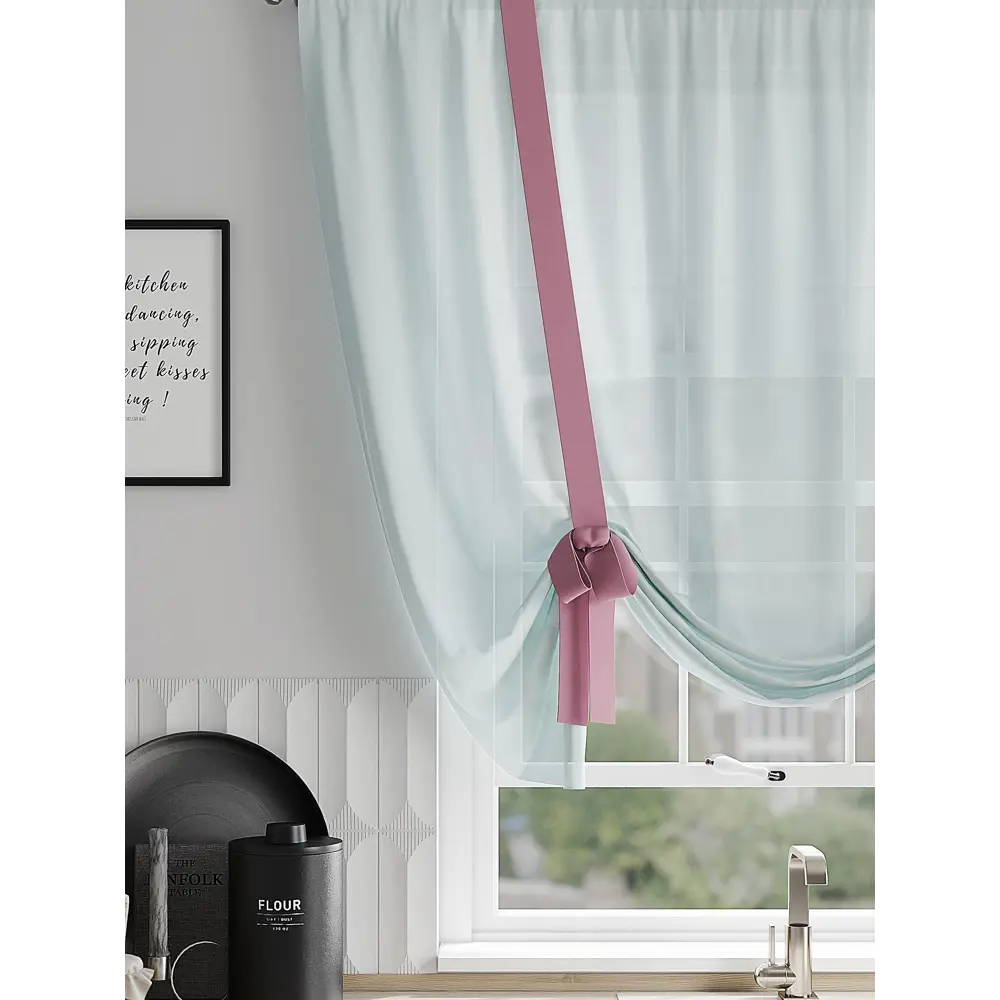 Фото 2 Тюль на шторной ленте Comfy Way Фирата 150x150 см цвет синий Фото 2 Тюль на шторной ленте Comfy Way Фирата 150x150 см цвет синий
