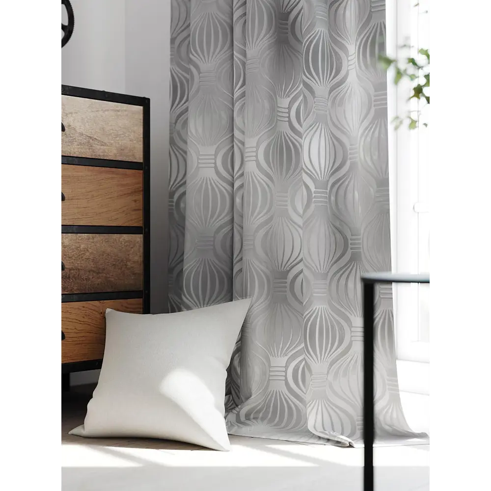 Фото 6 Комплект штор на шторной ленте Comfy Way Филсионс 150x300 см цвет светло-серый Фото 6 Комплект штор на шторной ленте Comfy Way Филсионс 150x300 см цвет светло-серый