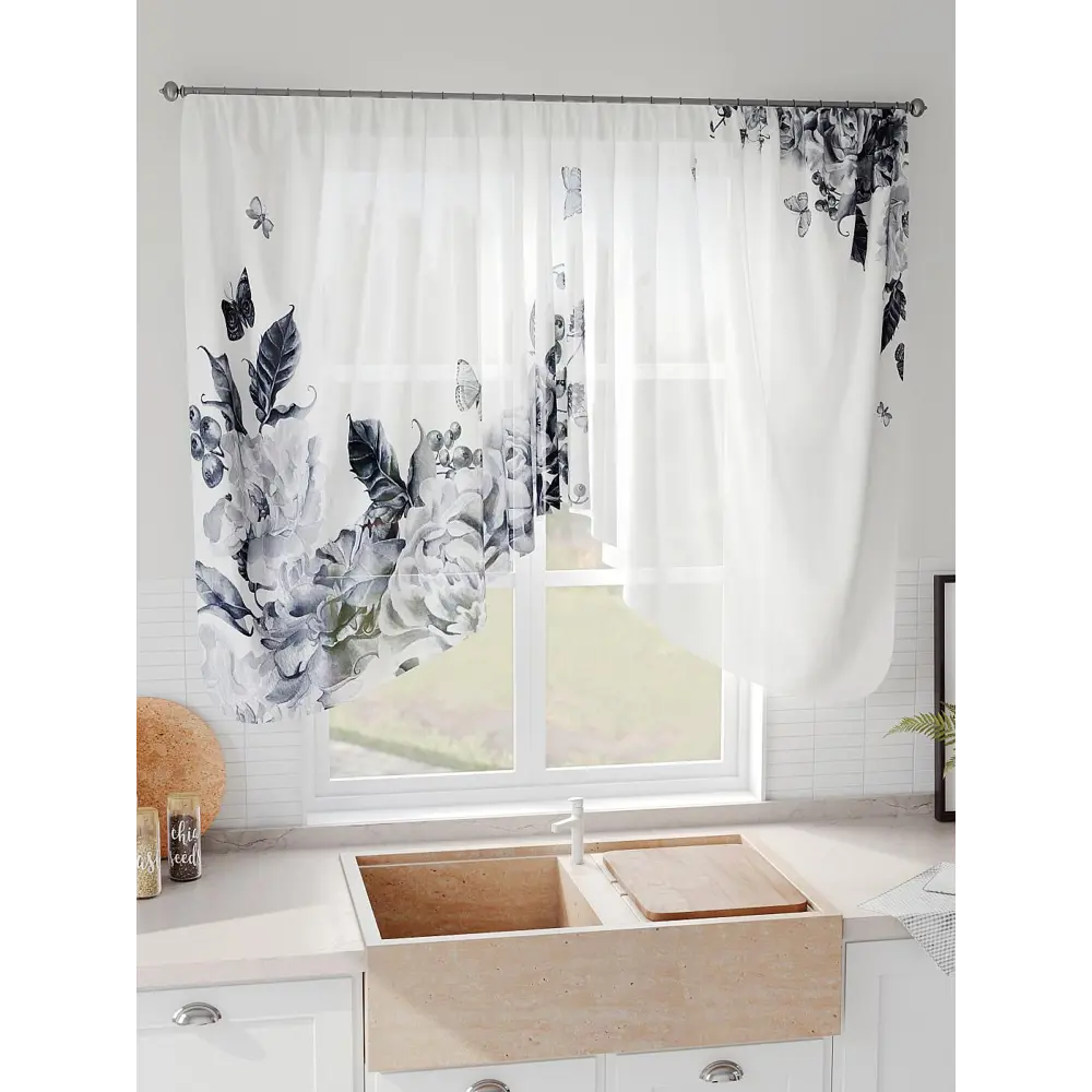 Фото 5 Тюль на шторной ленте Comfy Way Рифиарт 300x130 см цвет белый Фото 5 Тюль на шторной ленте Comfy Way Рифиарт 300x130 см цвет белый