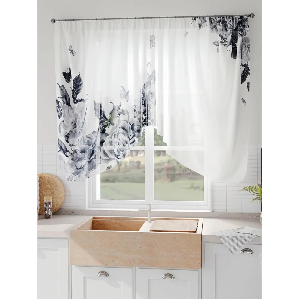 Фото 6 Тюль на шторной ленте Comfy Way Рифиарт 300x130 см цвет белый Фото 6 Тюль на шторной ленте Comfy Way Рифиарт 300x130 см цвет белый