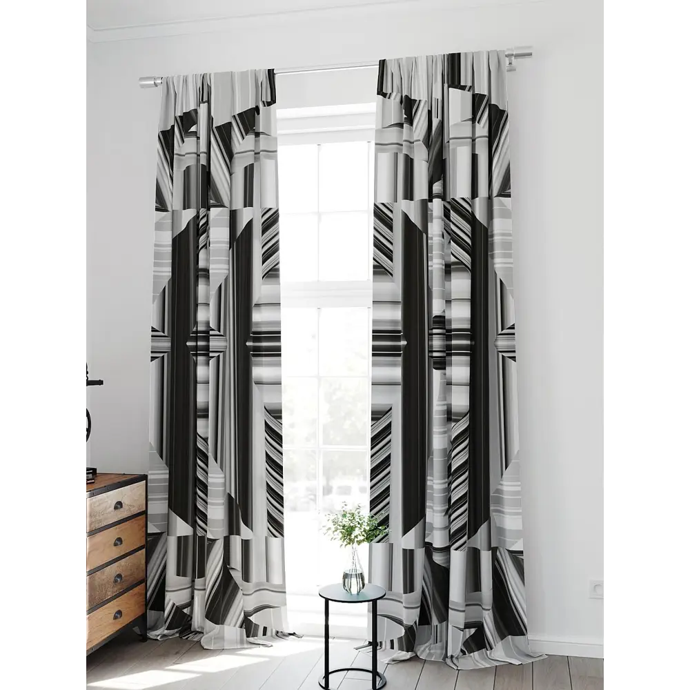 Фото 2 Комплект штор на шторной ленте Comfy Way Фанеролт 150x300 см цвет серый Фото 2 Комплект штор на шторной ленте Comfy Way Фанеролт 150x300 см цвет серый