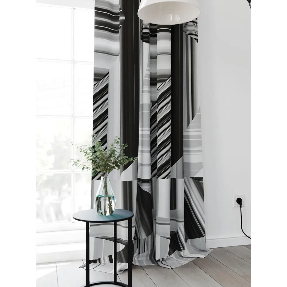 Фото 4 Комплект штор на шторной ленте Comfy Way Фанеролт 150x300 см цвет серый Фото 4 Комплект штор на шторной ленте Comfy Way Фанеролт 150x300 см цвет серый
