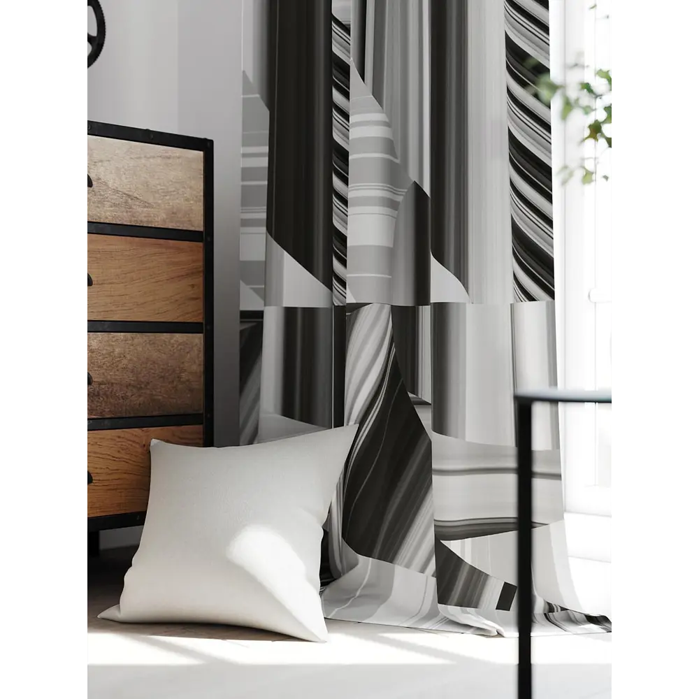 Фото 6 Комплект штор на шторной ленте Comfy Way Фанеролт 150x300 см цвет серый Фото 6 Комплект штор на шторной ленте Comfy Way Фанеролт 150x300 см цвет серый